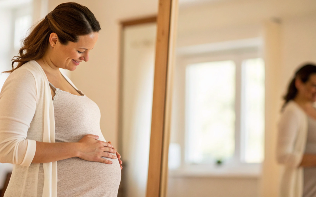 A woman's stomach before and after a 360 tummy tuck.